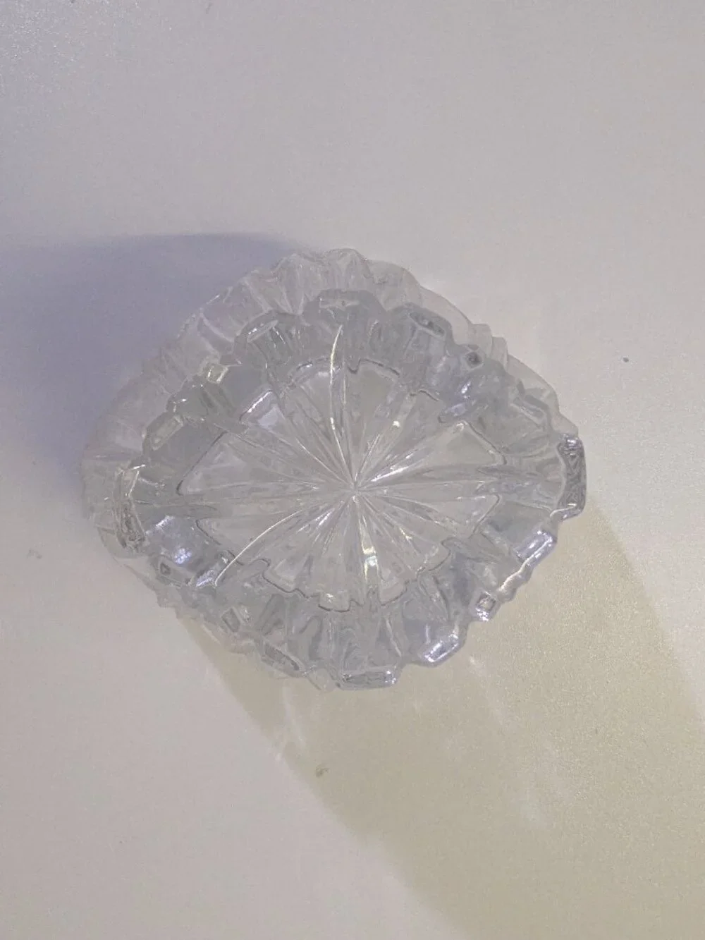 Vintage Oneida 24% Lead Crystal Small Oval Bowl in the 